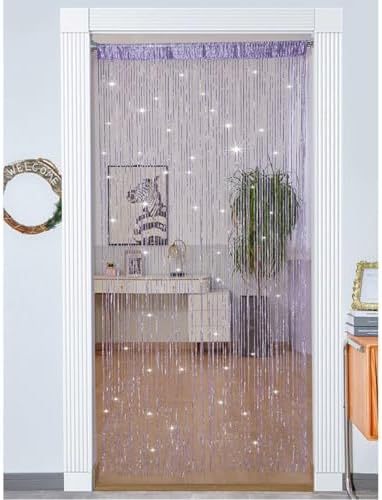 Purple Crystal Glass Bead Curtain for Doorways