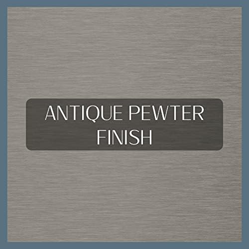 Elrene Cordelia Adjustable Single Curtain Rod with Globe Ball Finials 1 Inch Diameter Antique Pewter