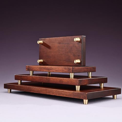 GOLDY WENDY Rectangular Wooden Tray Pedestal Base