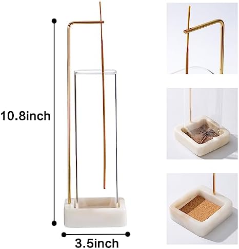 Unique Marble Incense Stick Holder Anti-Ash Flying 100 Mess-Free