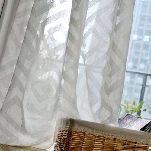 Advanced Solid Color Paper Clip Geometric Curtains