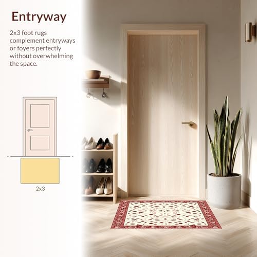 Ultra Soft 3x5 Area Rug Non Slip and Stain Resistant