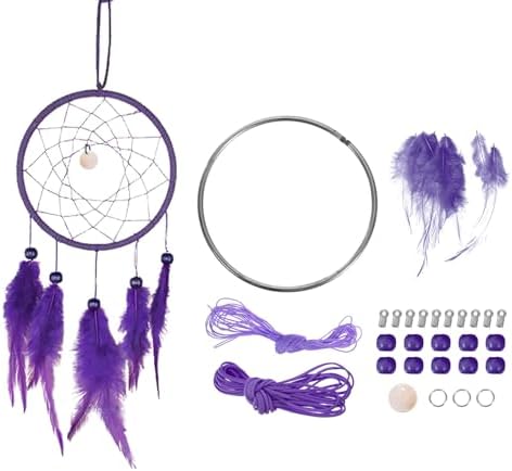 PATIKIL DIY Dream Catcher Kit Purple Style 3
