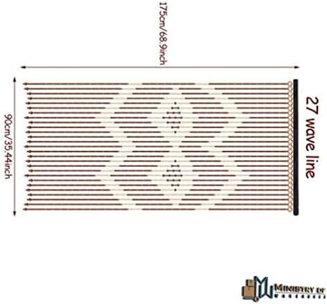 90x175cm Bamboo Wood Curtain Beads String for Doors and Windows