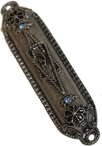 STAR OF DAVID Pewter Mezuzah Case 27 Inch Judaica Jewish Gift Made in Israel