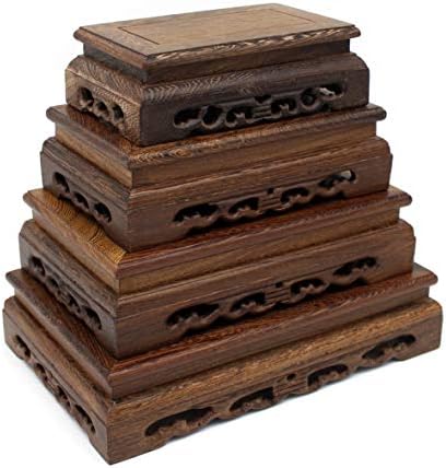 Rustic Rosewood Rectangle Display Stand 85 Inch