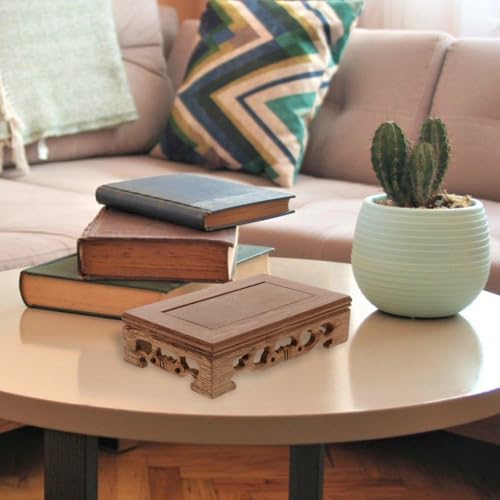 Ipetboom Wooden Seat Table Lamp Teapot Base Display Stand