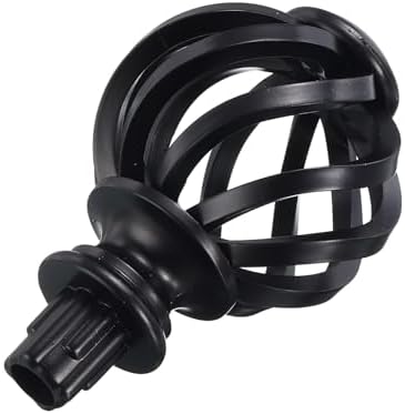 Uxcell Curtain Rod Finials 2Pcs Black Plastic Ends 19mm Diameter