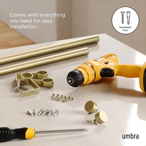 Umbra Cappa Modern 1 Inch Curtain Rod Set