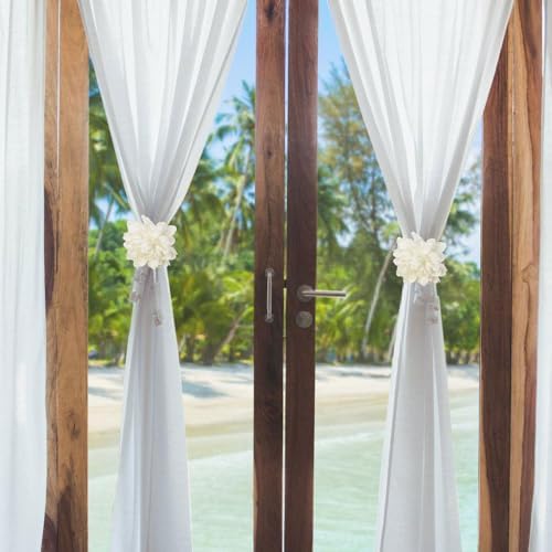 Floral Curtain Holdbacks 2PCS for Home Office Bedroom Decor