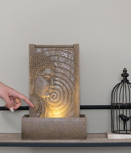 9x65x14 Inch Buddha Fountain with LED for Outdoor Indoor Use