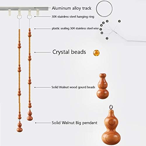 Brown Wood Bead Curtain with 29 Strands - 90cmx198cm