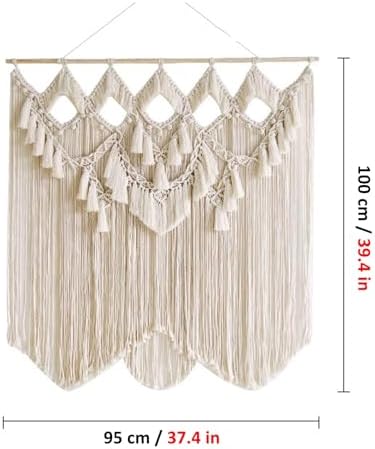 Ivory Macrame Curtains for Windows and Doorways