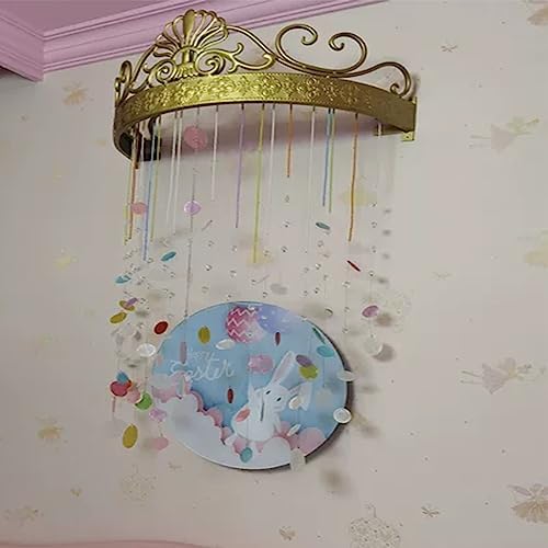 EMYJAY Multi-Color Shell Door Curtain 30Pcs 150cm Pink Beaded String Decor