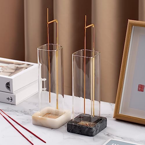 Unique Marble Incense Stick Holder Anti-Ash Flying 100 Mess-Free