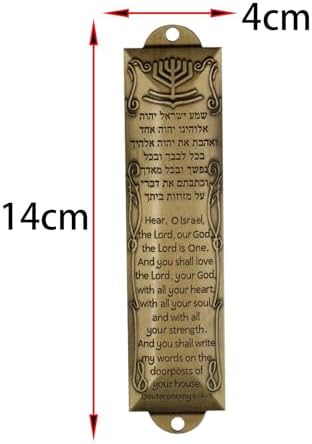 3X Mezuzah Wall Decor Plaque Ornament Metal Blessing Door Ornament Jewish Gift