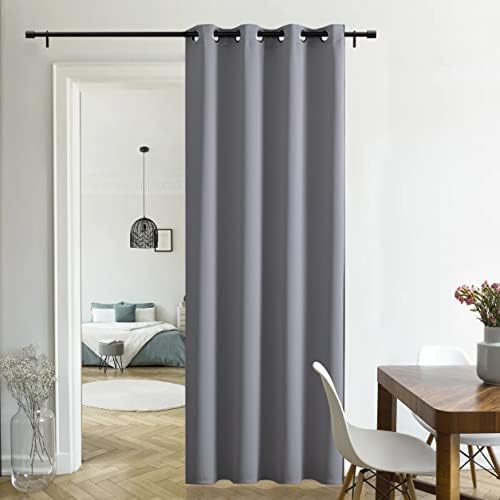 XTMYI 96 Inch Door Curtains Light Grey