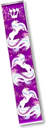 Childrens Mezuzah Scroll Case with Unicorn Design