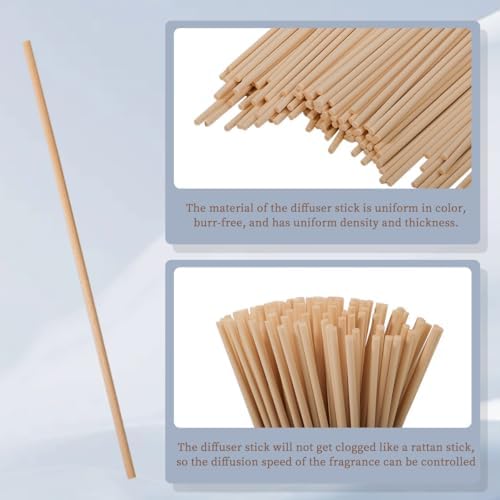 YISOWUH Reed Diffuser Sticks 120PCS 19cm Beige Rattan Replacement