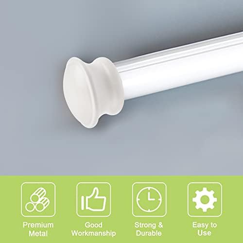 Curtain Finials 6Pcs Plastic Mushroom Shape Rod Caps White Vintage Window Decor