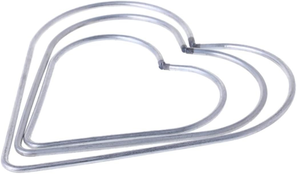 3pcs Heart Shaped Metal Macrame Hoops for DIY Dreamcatcher Wall Decor