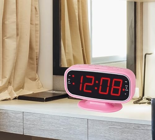 HANNLOMAX HX-153CR AM FM Radio Alarm Clock with LED Display