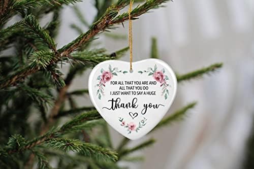 NTKIO Thank You Heart Ceramic Ornament Keepsake Sign