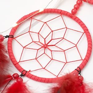LOMOHOO Dinosaur Dream Catcher LED Light Handmade Decor for Kids Bedroom