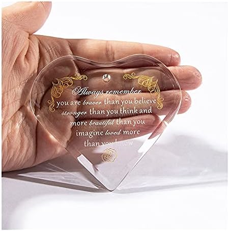 SAIYI K9 Crystal Handmade Heart Hanging Ornament Gift for Mom and Couples