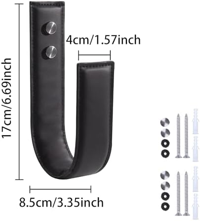 OCIOLI Modern Black Curtain Tiebacks 2 Pack