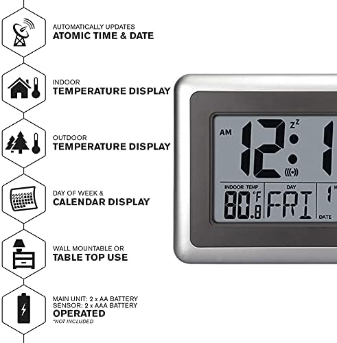 UMEXUS Atomic Digital Clock with Temperature and Alarm