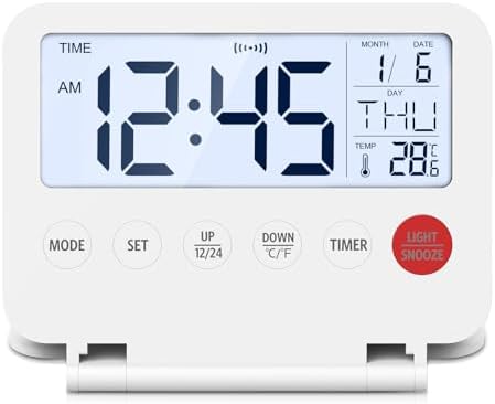 Ankilo Digital Travel Alarm Clock with Temperature and Countdown Timer