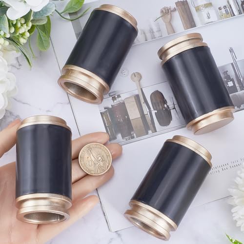 GORGECRAFT 4PCS Black Curtain Rod Finials Ends Caps 29x28mm Inner Diameter