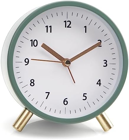 AOLOX 45 Inch Bedside Analog Alarm Clock with Backlight