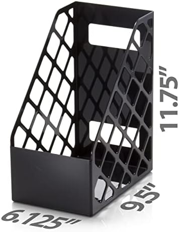 Officemate Recycled Magazine File Black 6 Pack