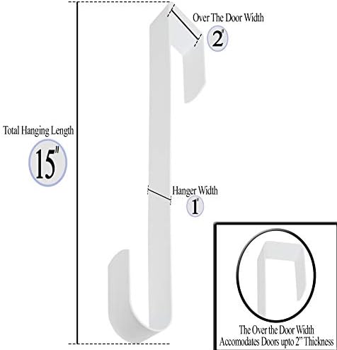 AnapoliZ 15 Inch White Wreath Door Hanger