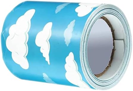 Cabilock Cloud Pattern Bulletin Board Border Trim for Classroom and Office Decor