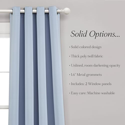 Lush Decor Blackout Curtain Panels 52x63 Blue Moon Classic Modern