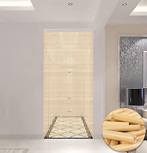 CHUNJIMAN Bamboo Beaded Door Curtain Panel Screen Decorative Divider