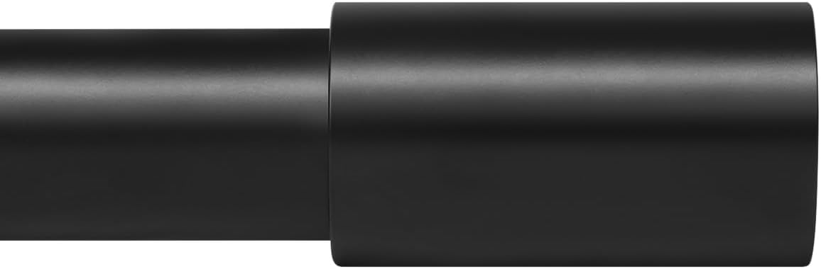 Ivilon Black Curtain Rods 1 Inch Diameter Modern Window Treatment 28 to 48 Inches