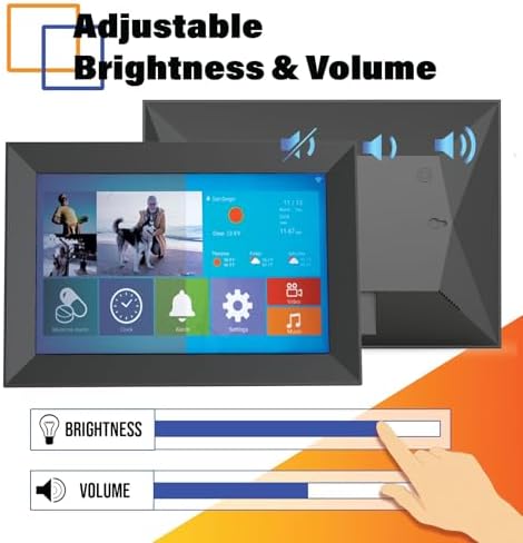 101 Digital Clock for Seniors Remote Photo Sharing Medication Reminders Auto Slideshow Dementia Aid Black Desk Mount