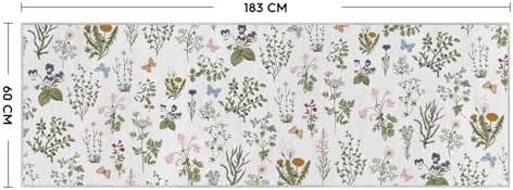 Artoid Mode Wild Floral Antique Herbs Runner Rug