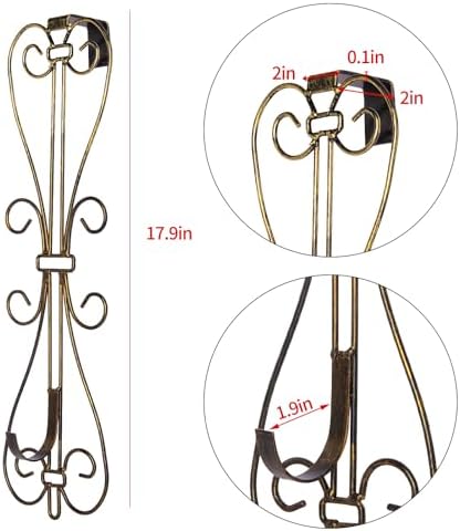 Shangtianfeng Matte Black Wreath Hanger for Front Door