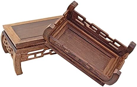 GOLDYWENDY Oriental Style Rosewood Pedestal Stand