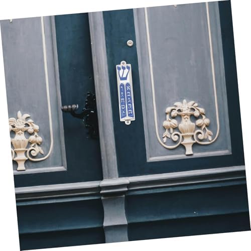 Wakauto Mezuzah Case with Hebrew Scroll and Decorative Metal Door Ornament
