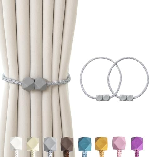 Magnetic Curtain Tiebacks with Thick Twist Rope