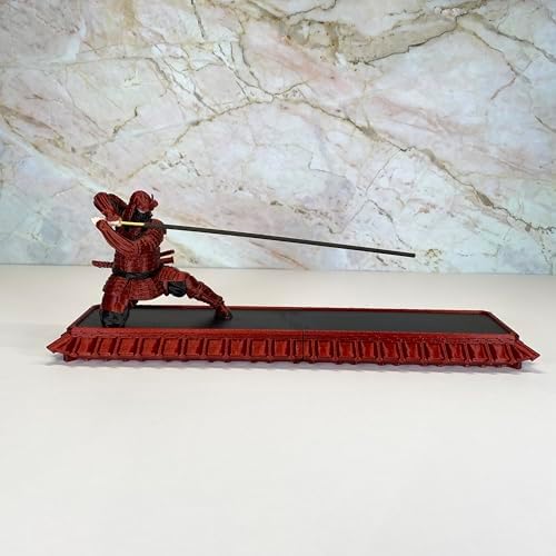 Japanese Samurai Incense Holder with Storage Box