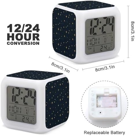 Novastar Digital Alarm Clock with 7 Color Night Light 1