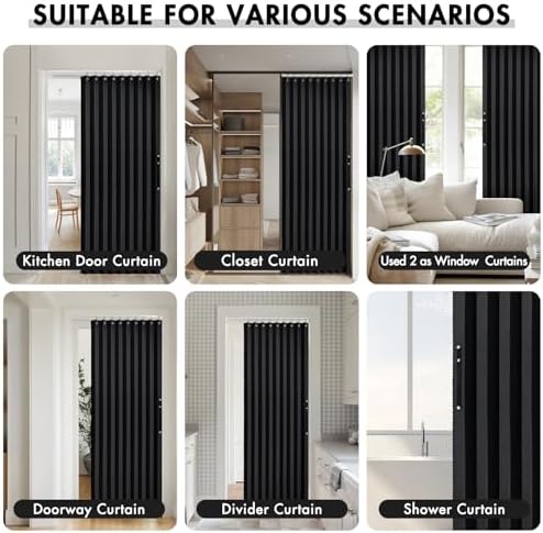 MIULEE Halloween Magnetic Folding Door Curtains 1 Panel
