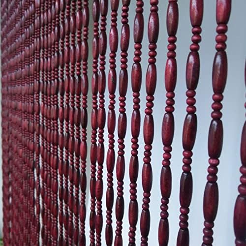 Natural Wooden Beaded Door Curtain for Home